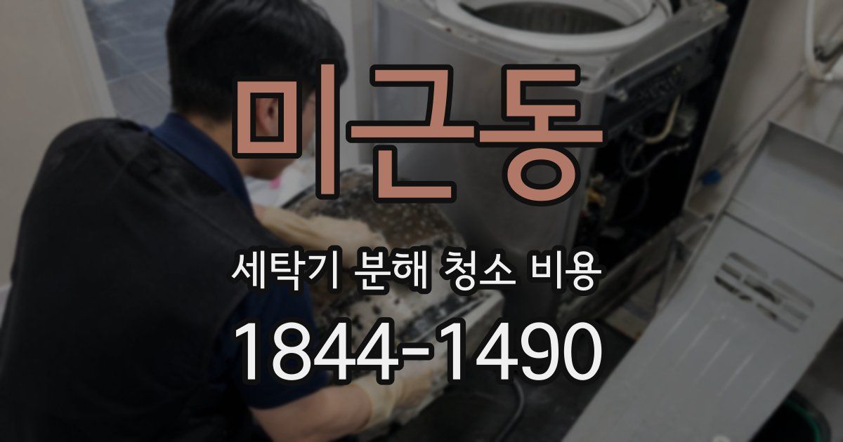 미근동 세탁기 분해 청소 비용