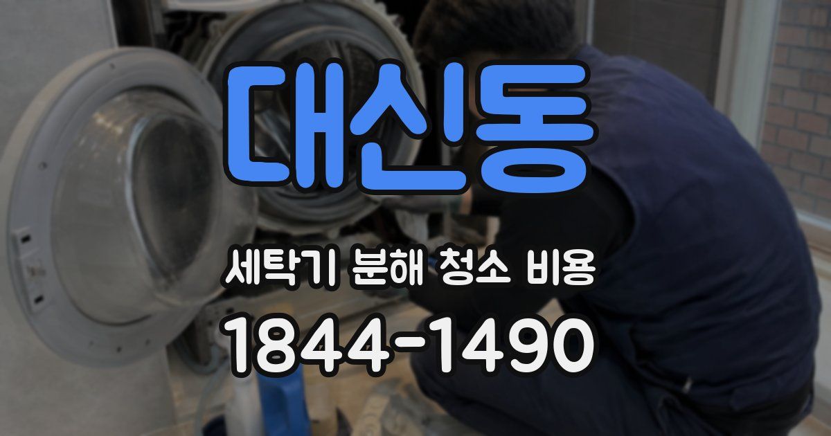 대신동 세탁기 분해 청소 비용