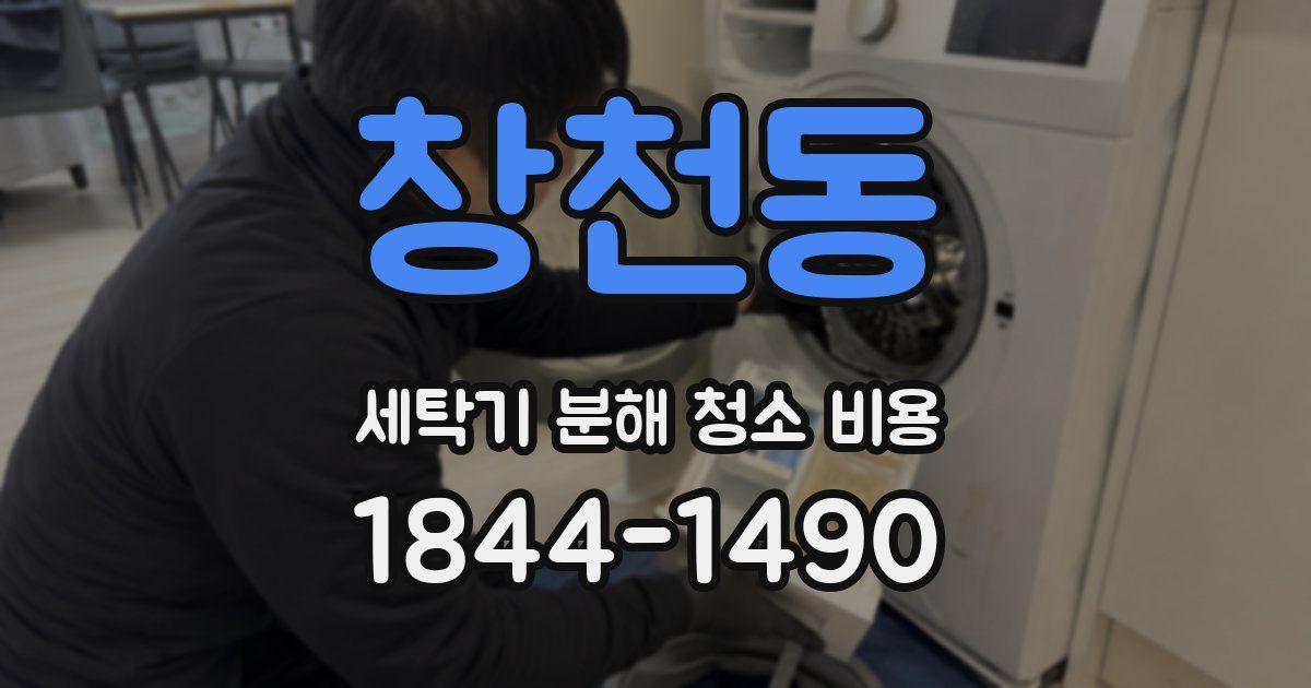 창천동 세탁기 분해 청소 비용