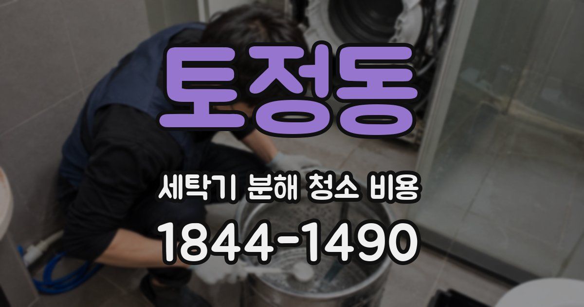토정동 세탁기 분해 청소 비용