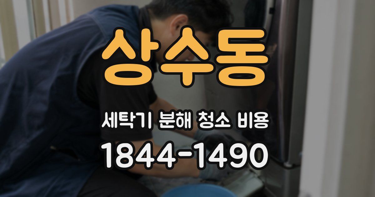 상수동 세탁기 분해 청소 비용