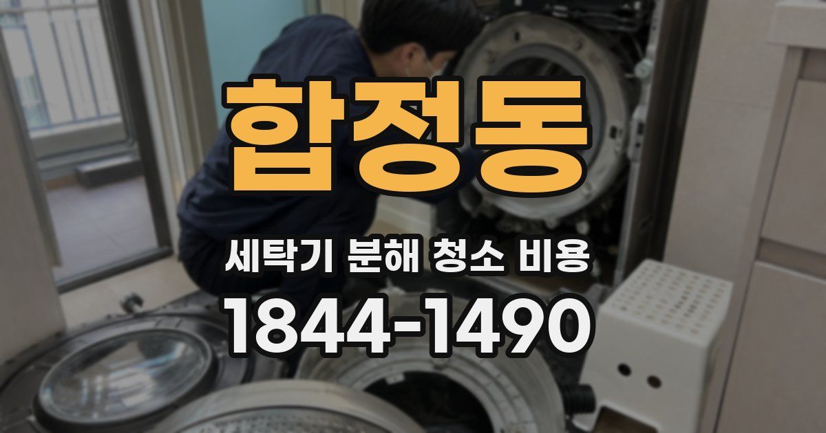 합정동 세탁기 분해 청소 비용