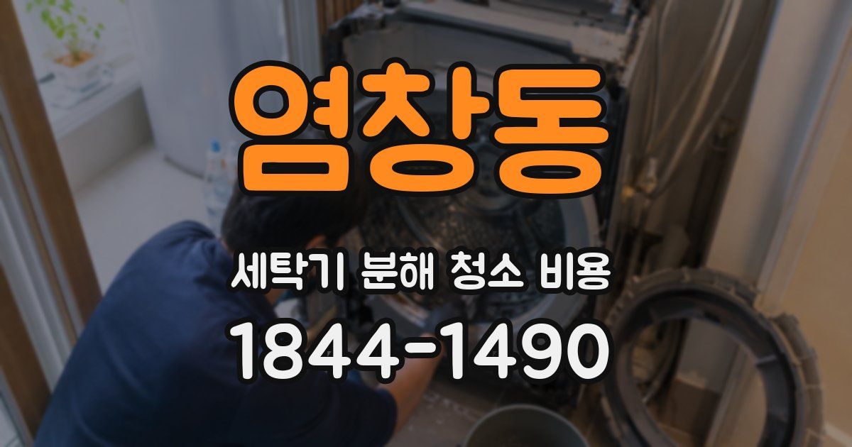 염창동 세탁기 분해 청소 비용