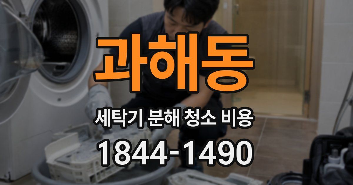 과해동 세탁기 분해 청소 비용
