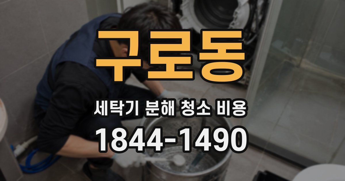 구로동 세탁기 분해 청소 비용