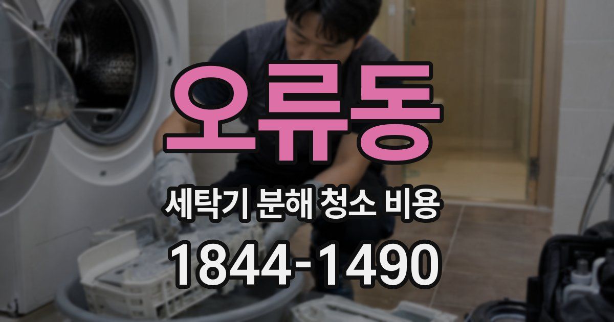 오류동 세탁기 분해 청소 비용