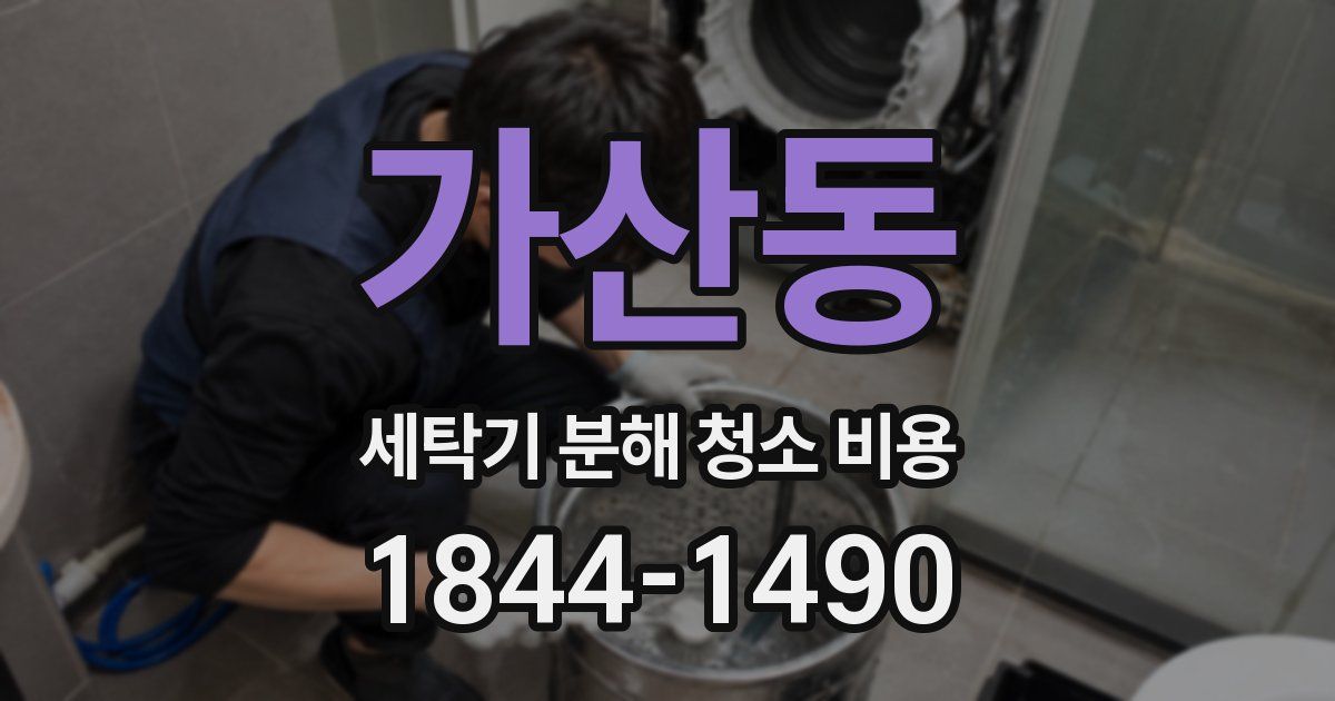 가산동 세탁기 분해 청소 비용