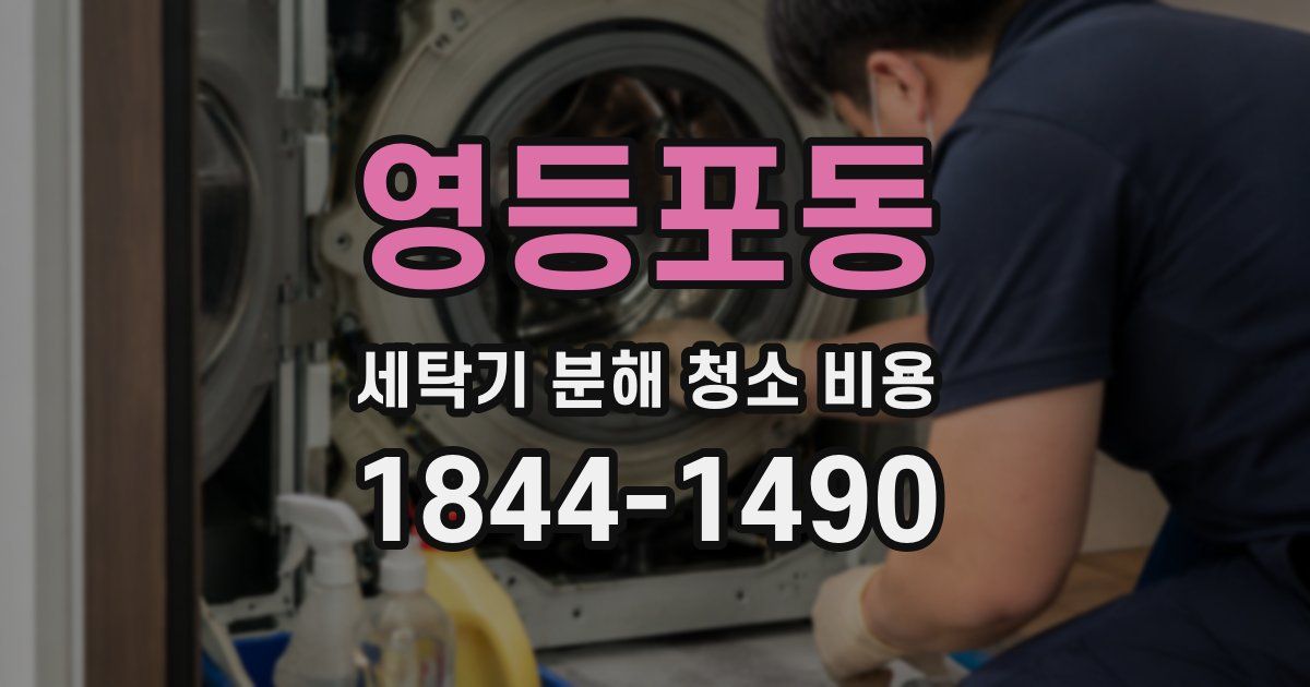 영등포동 세탁기 분해 청소 비용