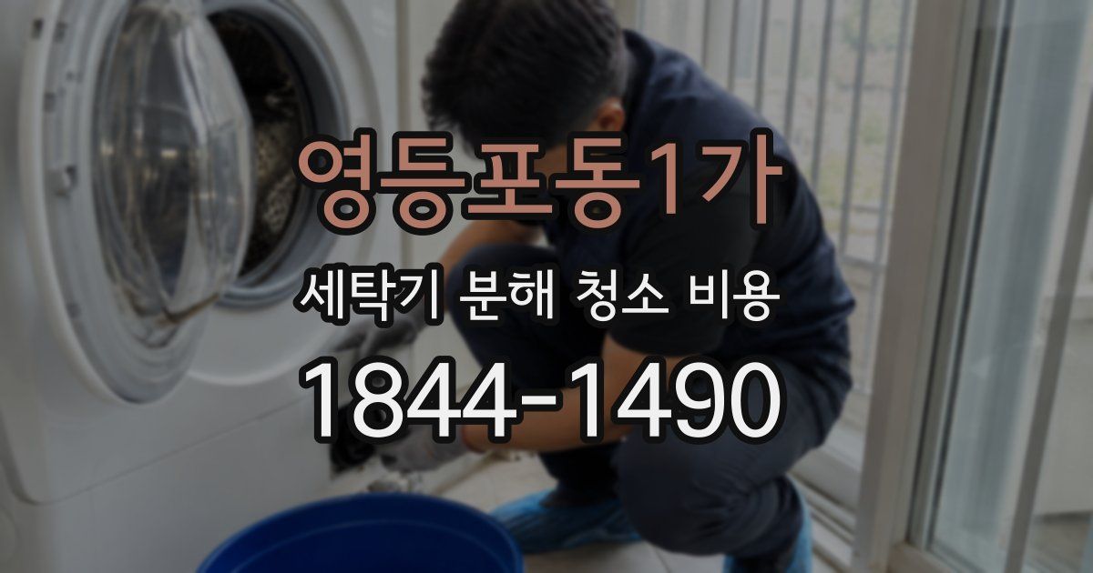 영등포동1가 세탁기 분해 청소 비용