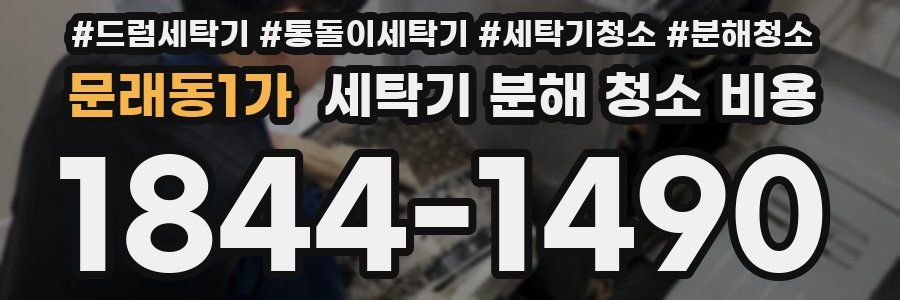 문래동1가 세탁기 분해 청소 비용