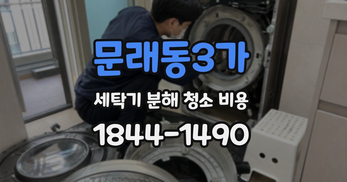 문래동3가 세탁기 분해 청소 비용