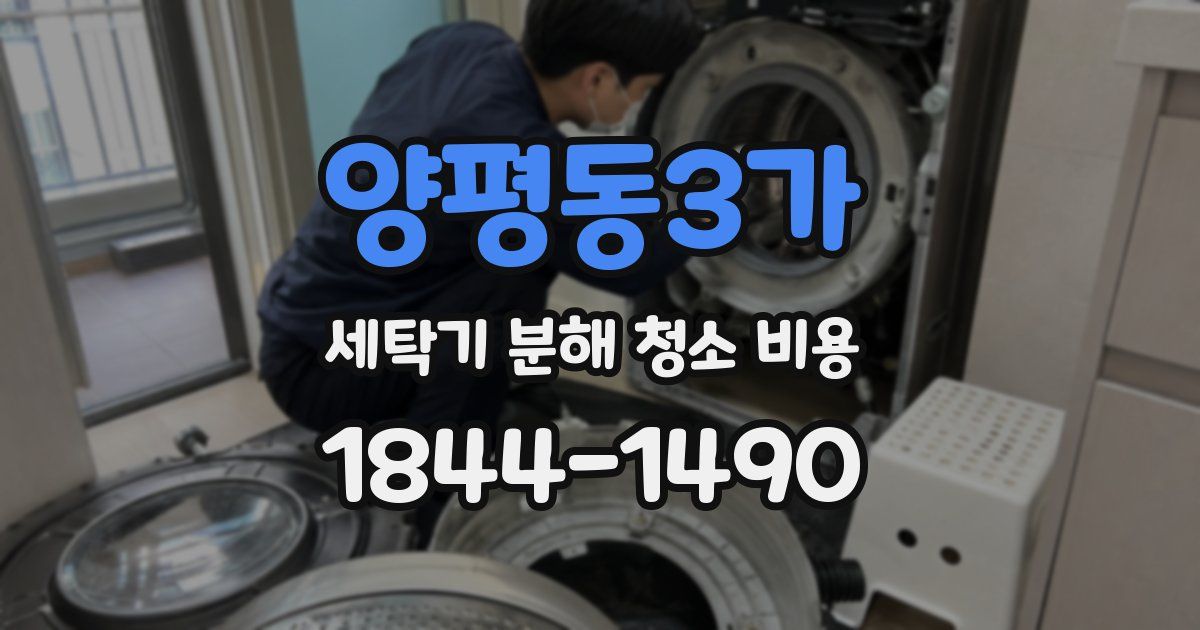 양평동3가 세탁기 분해 청소 비용