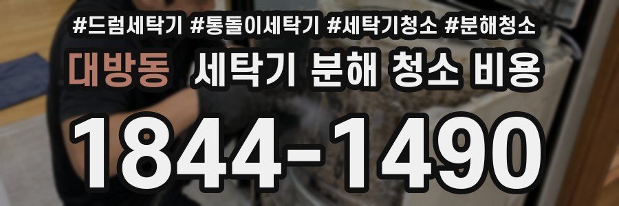 대방동 세탁기 분해 청소 비용
