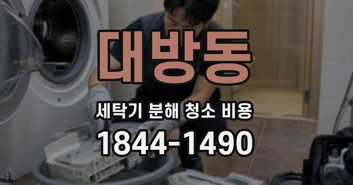 대방동 세탁기 분해 청소 비용