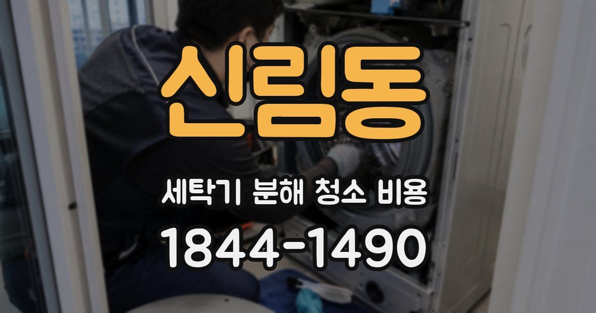 신림동 세탁기 분해 청소 비용