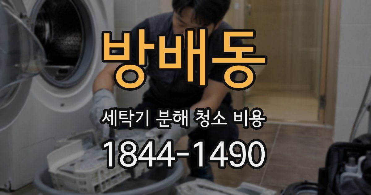 방배동 세탁기 분해 청소 비용
