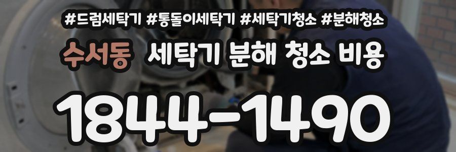 수서동 세탁기 분해 청소 비용