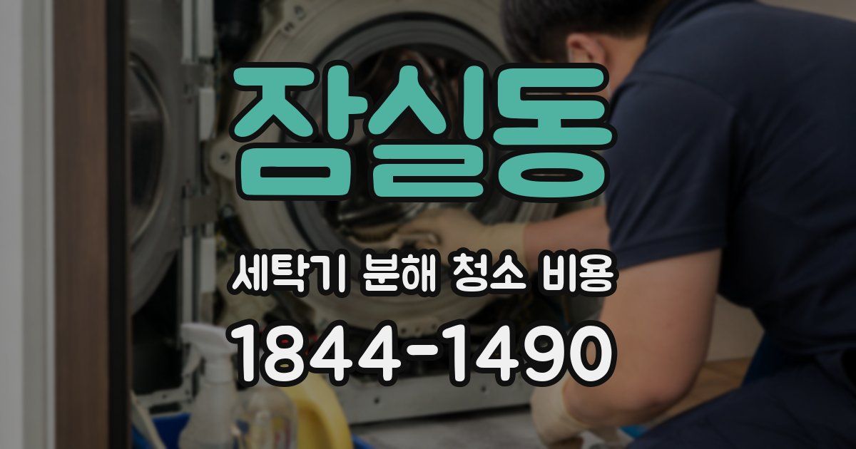 잠실동 세탁기 분해 청소 비용