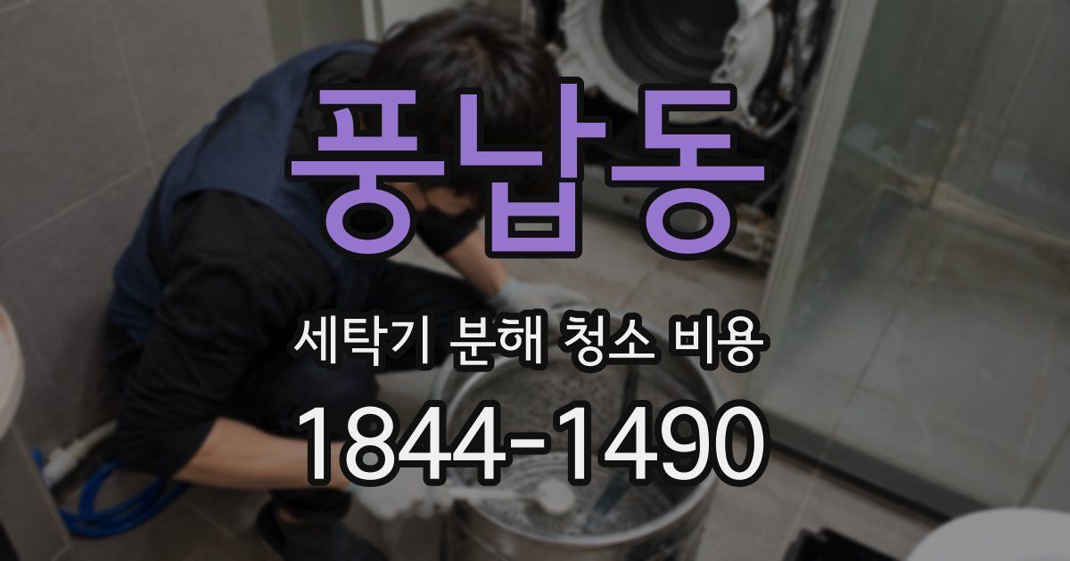 풍납동 세탁기 분해 청소 비용