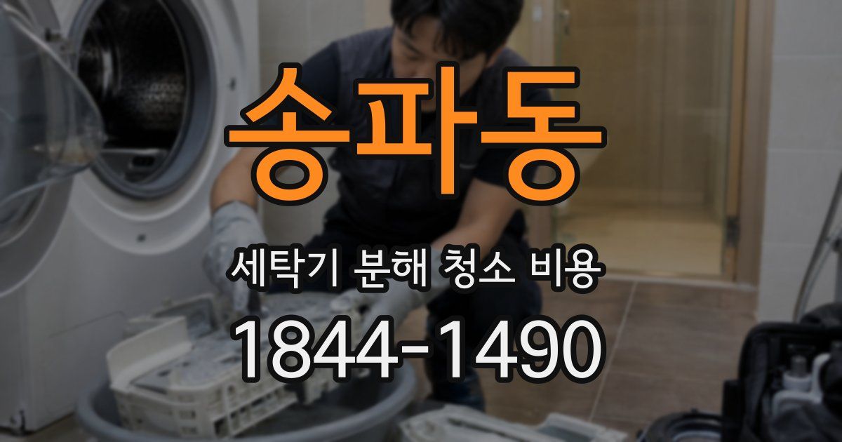 송파동 세탁기 분해 청소 비용