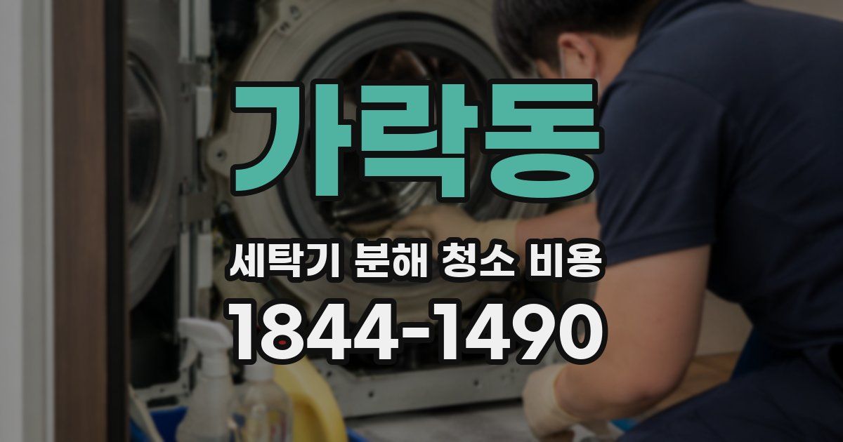 가락동 세탁기 분해 청소 비용
