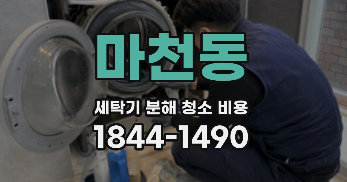 마천동 세탁기 분해 청소 비용