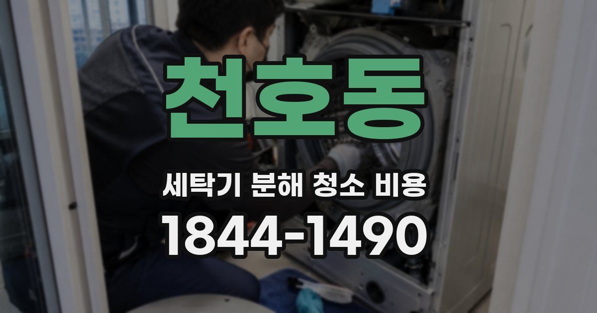 천호동 세탁기 분해 청소 비용