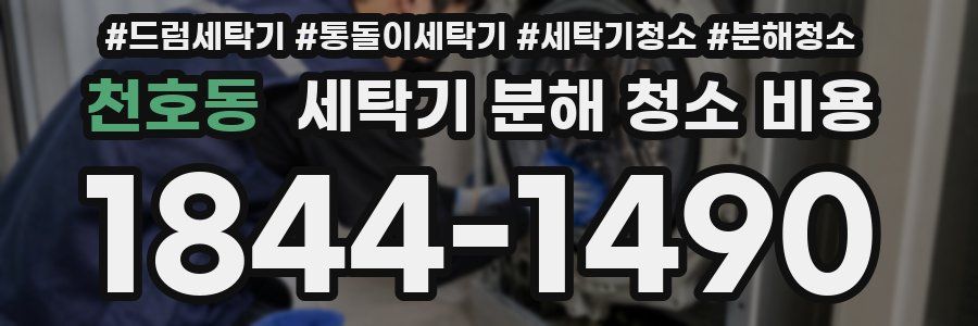 천호동 세탁기 분해 청소 비용
