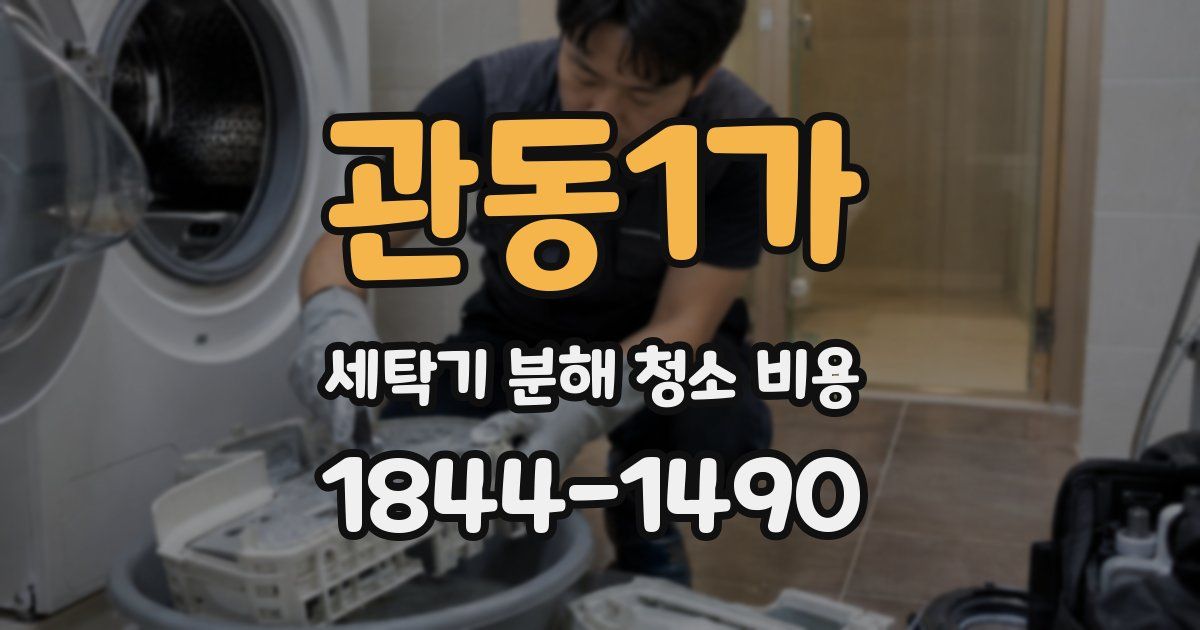 관동1가 세탁기 분해 청소 비용