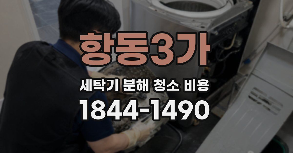 항동3가 세탁기 분해 청소 비용