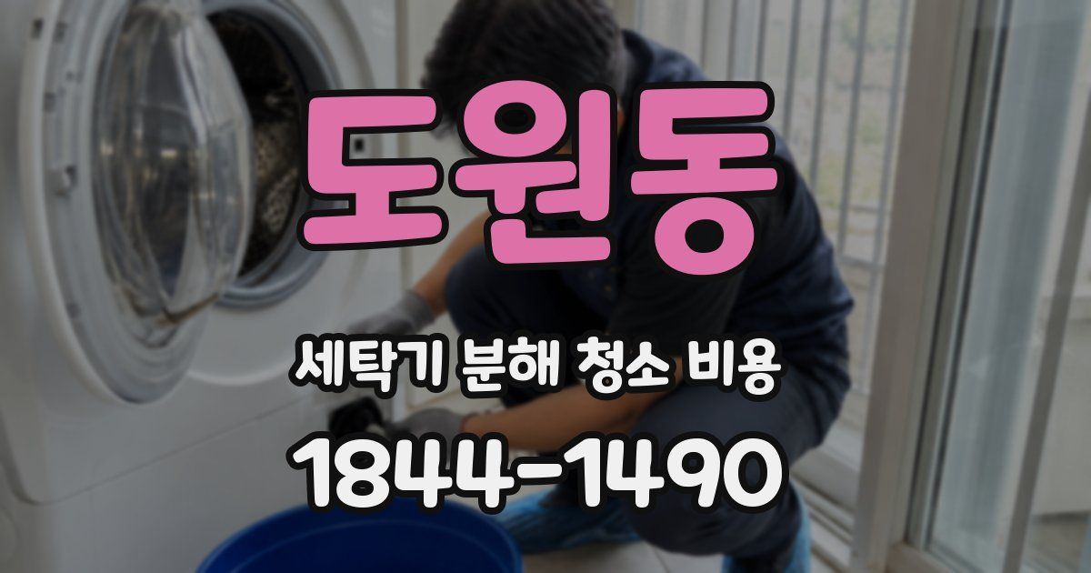 도원동 세탁기 분해 청소 비용