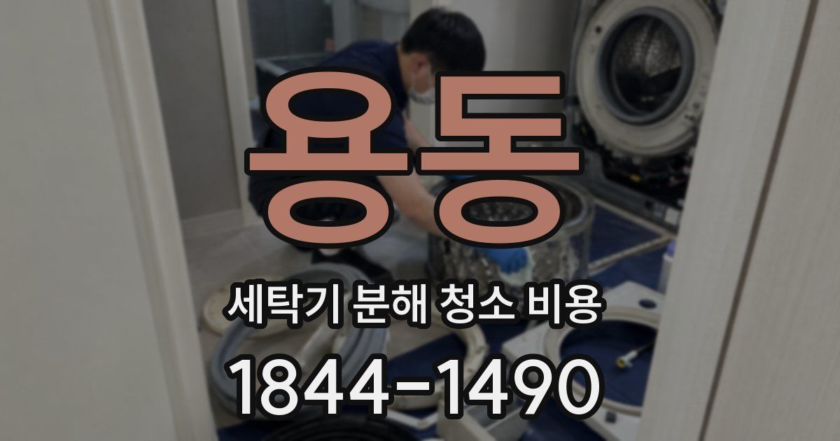 용동 세탁기 분해 청소 비용
