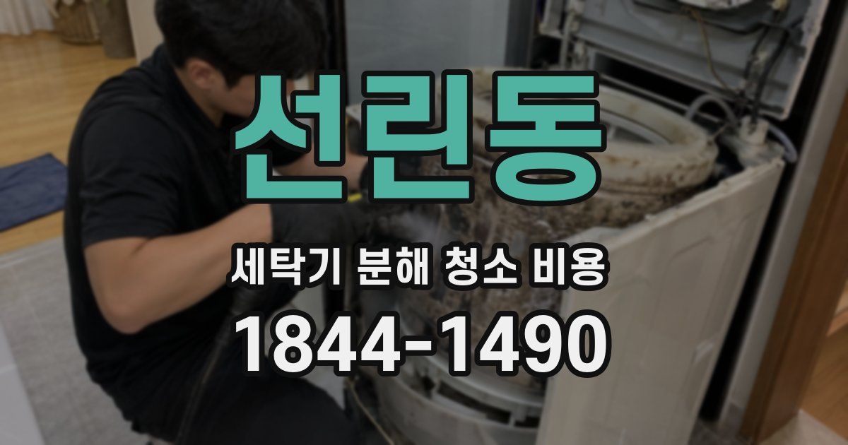 선린동 세탁기 분해 청소 비용