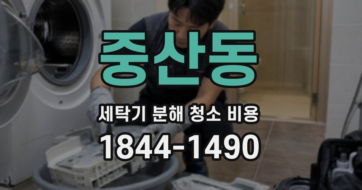 중산동 세탁기 분해 청소 비용