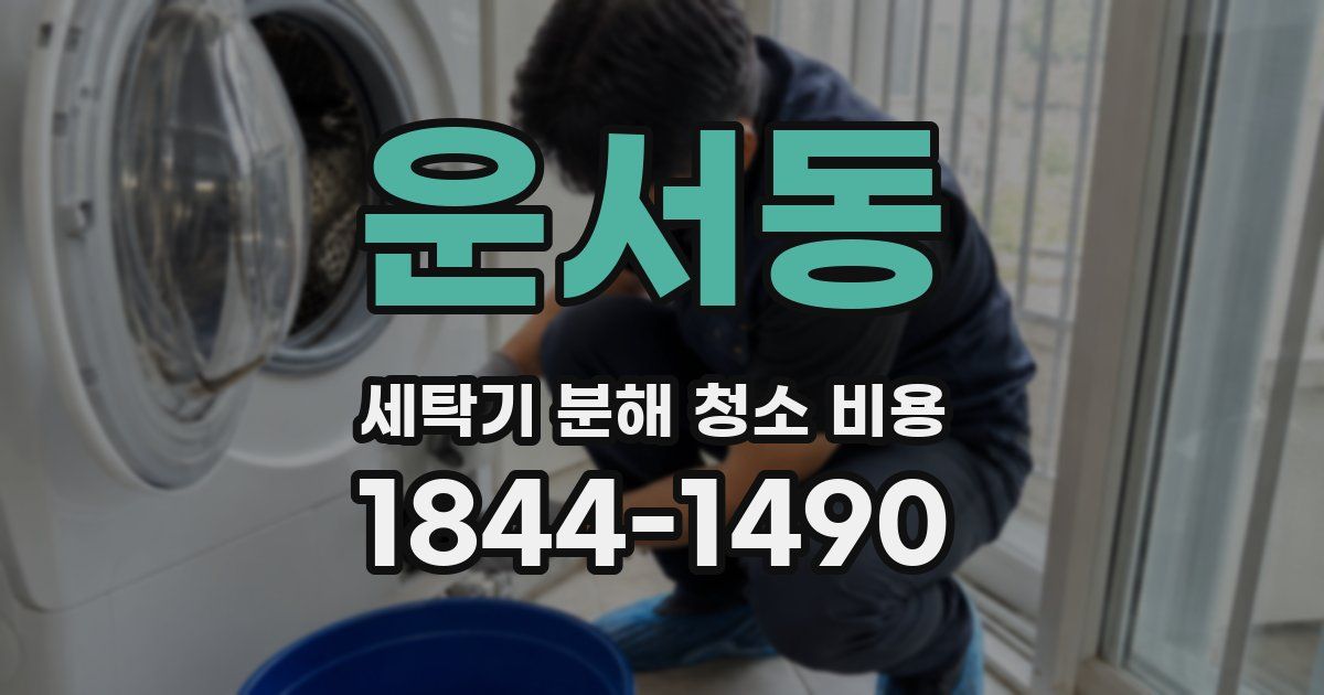 운서동 세탁기 분해 청소 비용