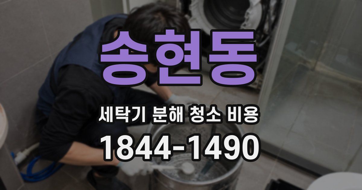 송현동 세탁기 분해 청소 비용