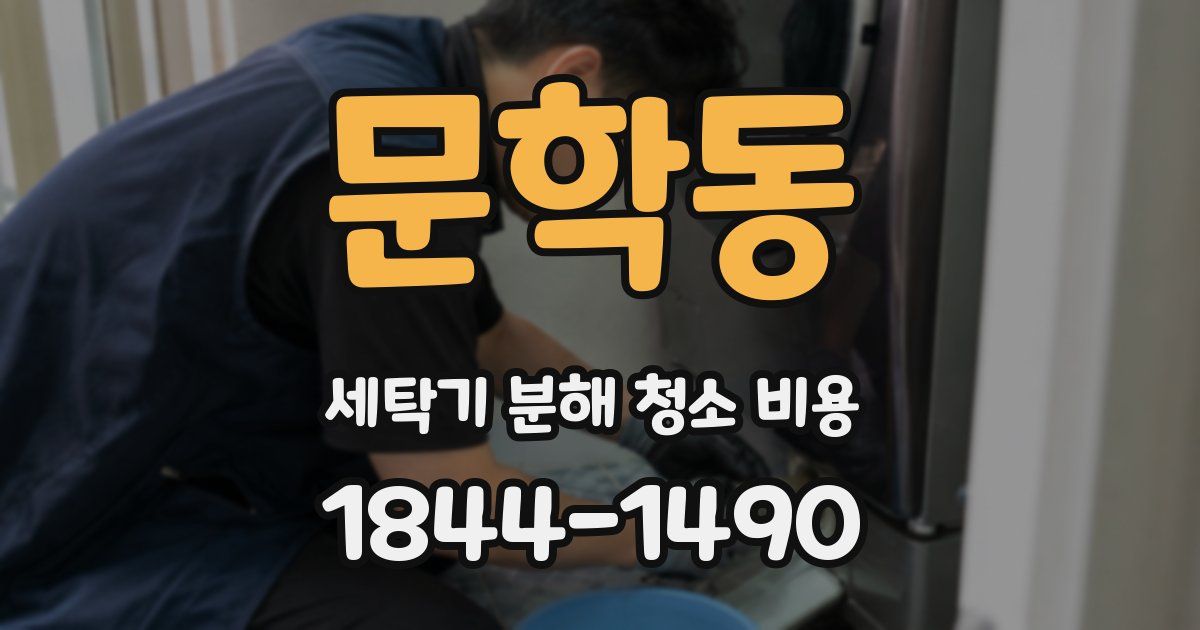 문학동 세탁기 분해 청소 비용