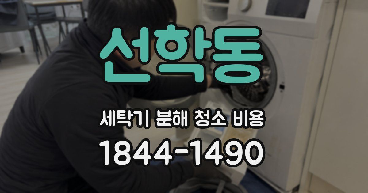 선학동 세탁기 분해 청소 비용