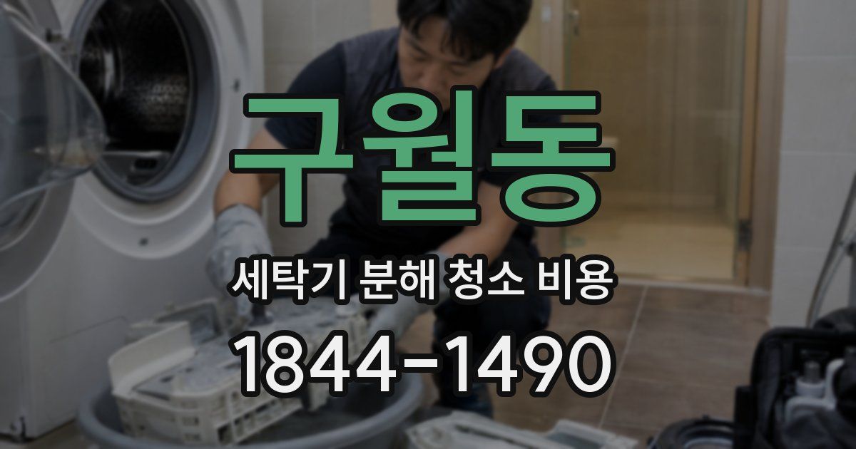구월동 세탁기 분해 청소 비용