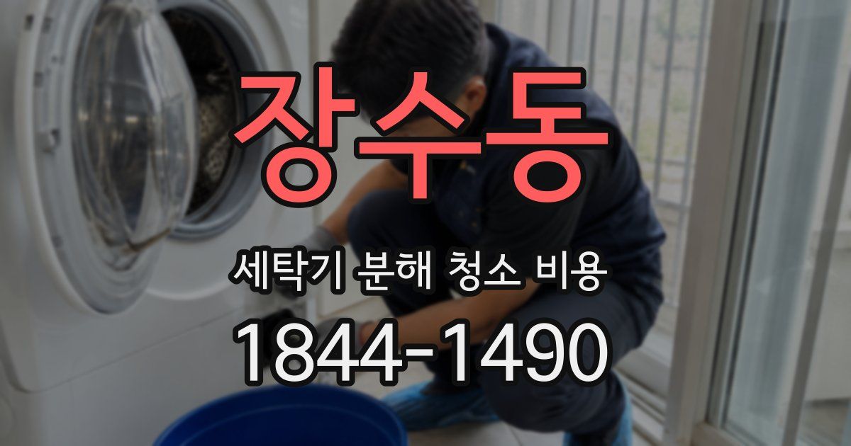 장수동 세탁기 분해 청소 비용