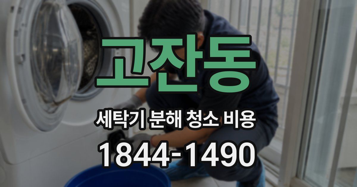 고잔동 세탁기 분해 청소 비용
