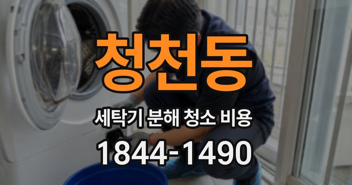 청천동 세탁기 분해 청소 비용