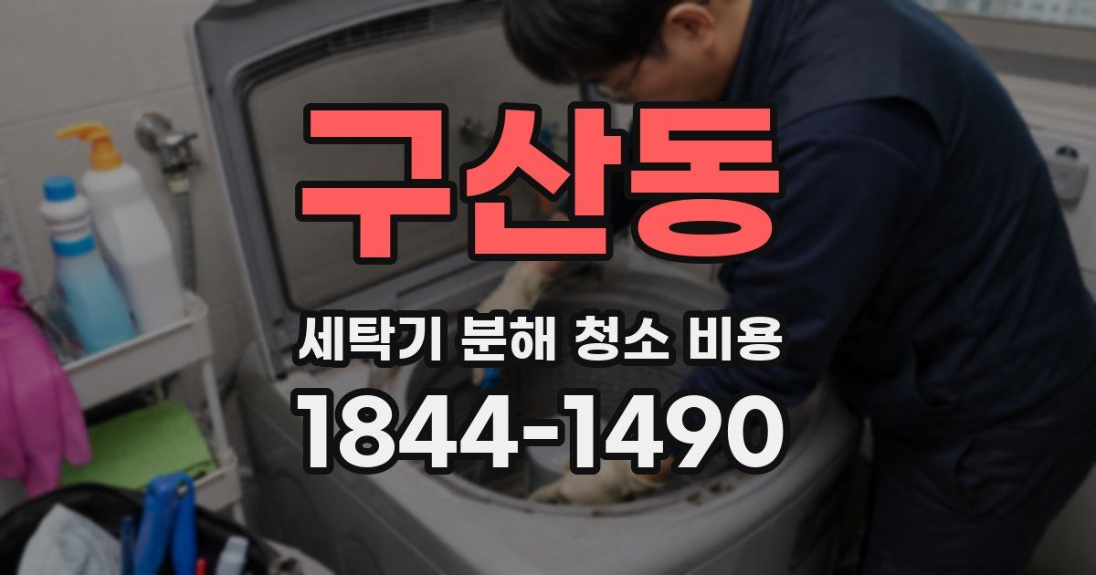 구산동 세탁기 분해 청소 비용