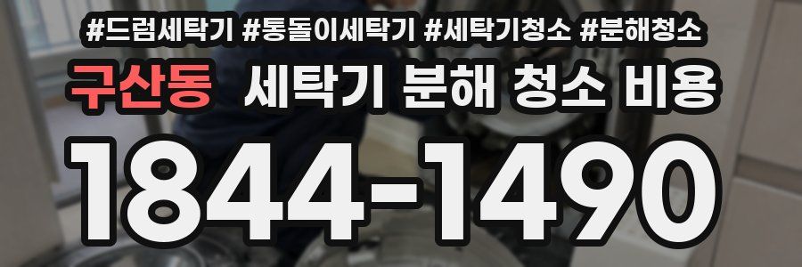 구산동 세탁기 분해 청소 비용