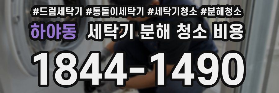 하야동 세탁기 분해 청소 비용