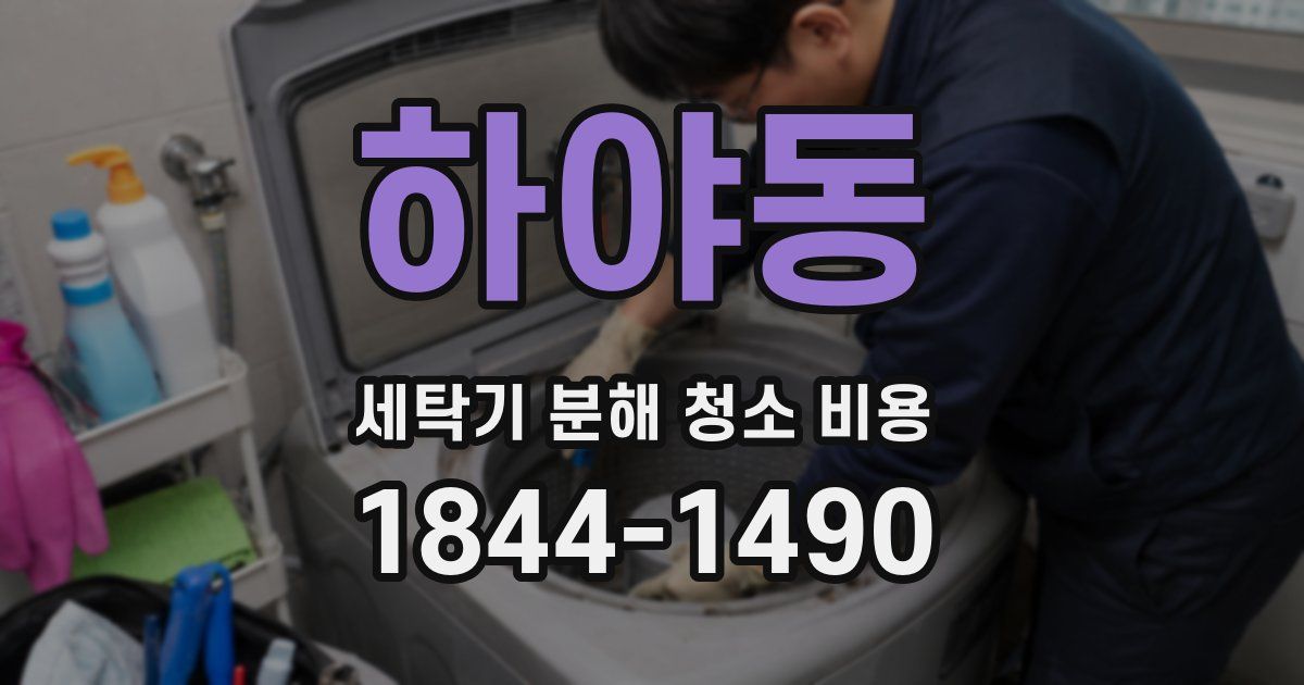 하야동 세탁기 분해 청소 비용