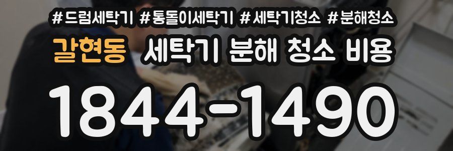 갈현동 세탁기 분해 청소 비용