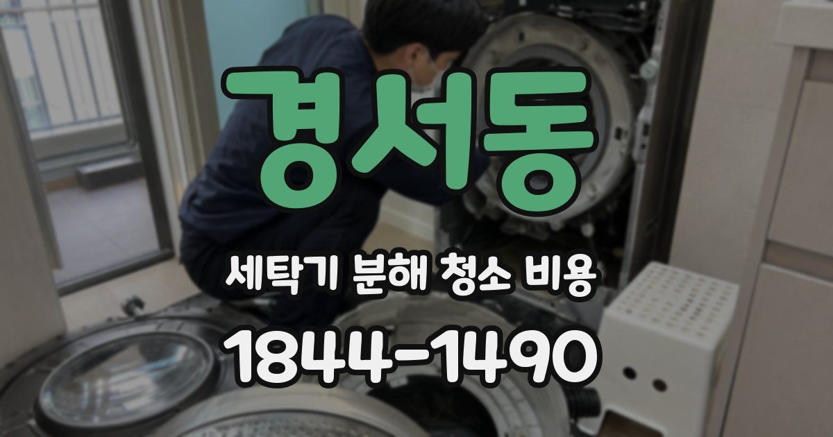 경서동 세탁기 분해 청소 비용