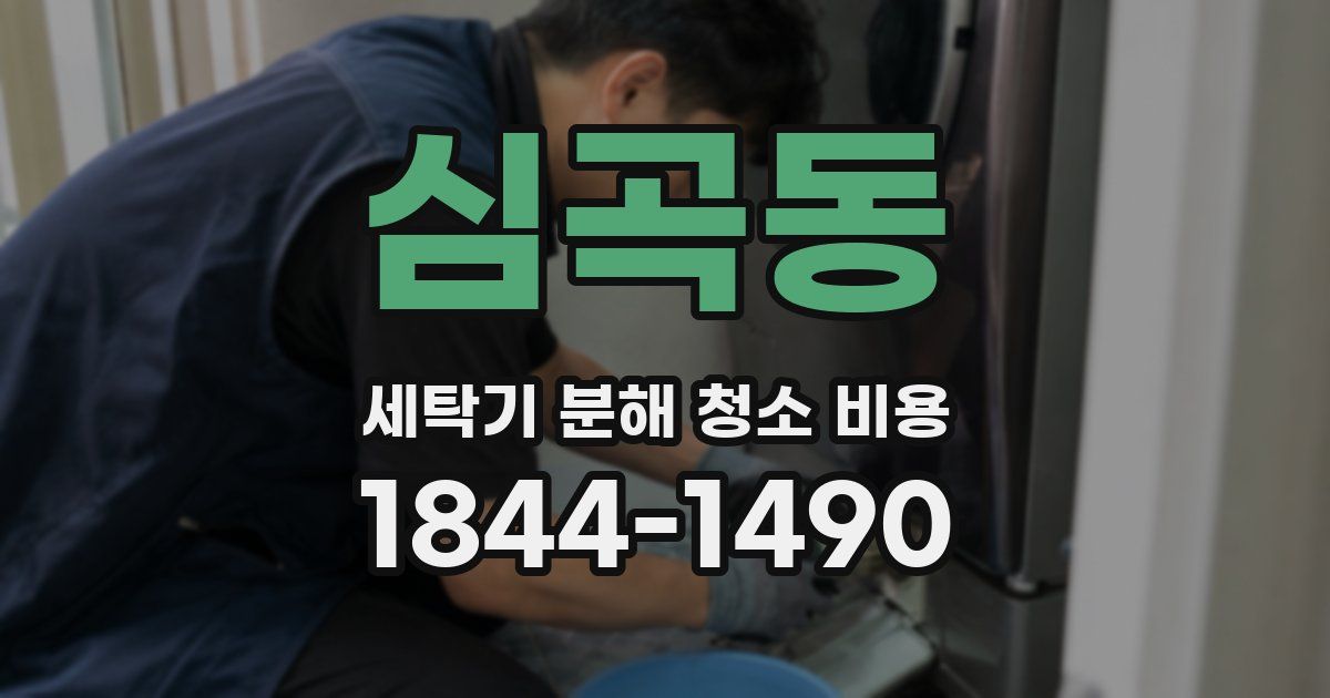 심곡동 세탁기 분해 청소 비용