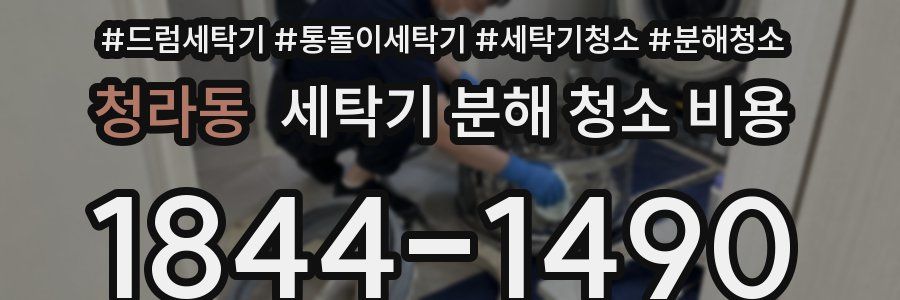 청라동 세탁기 분해 청소 비용